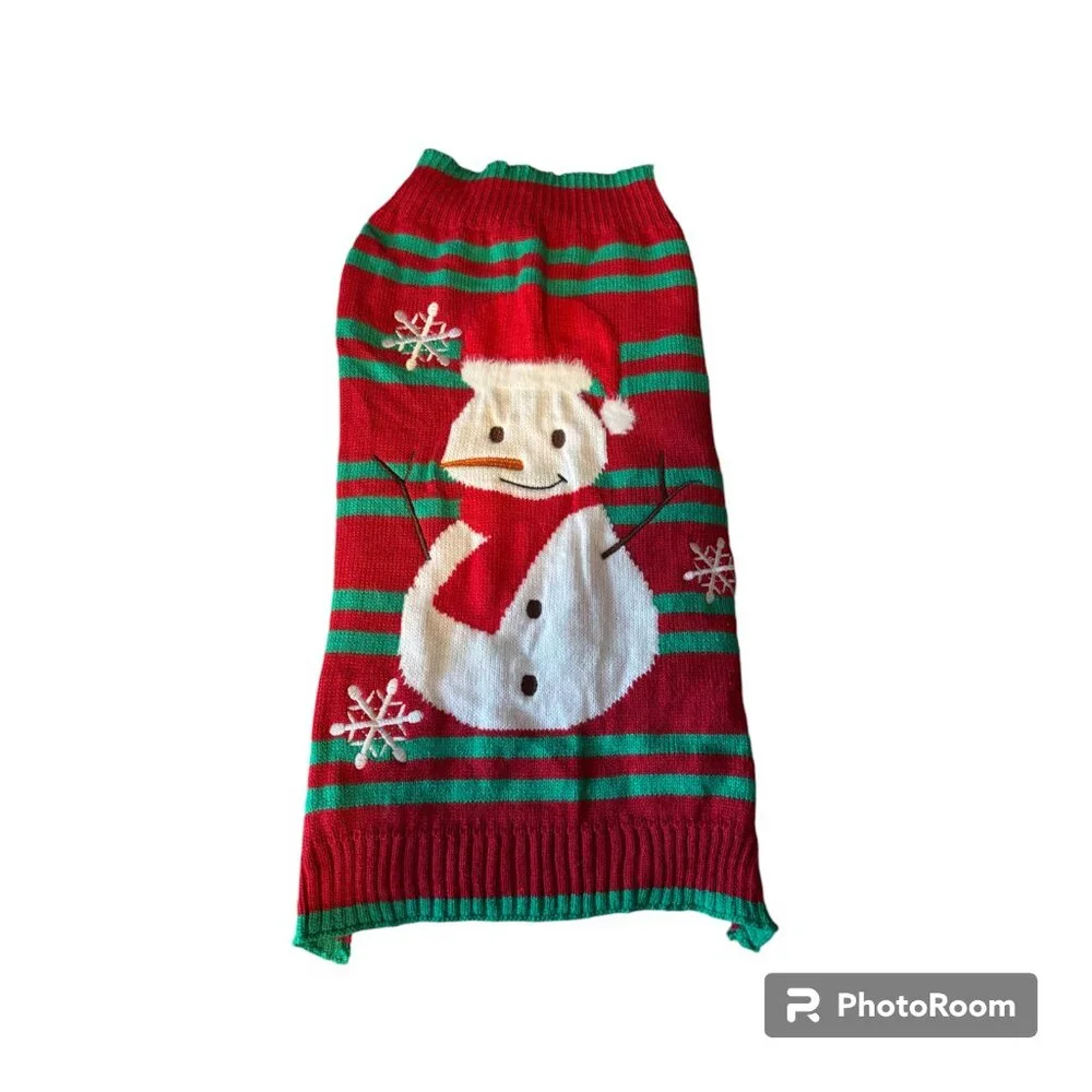 Dog Puppy‎ Ugly Sweater Christmas Holiday (Snowman, L) NWOT